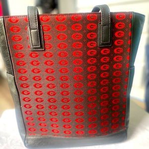 Georgia Bulldogs UGA Leather Fabric
Tote Bag Officially Licensed NWT